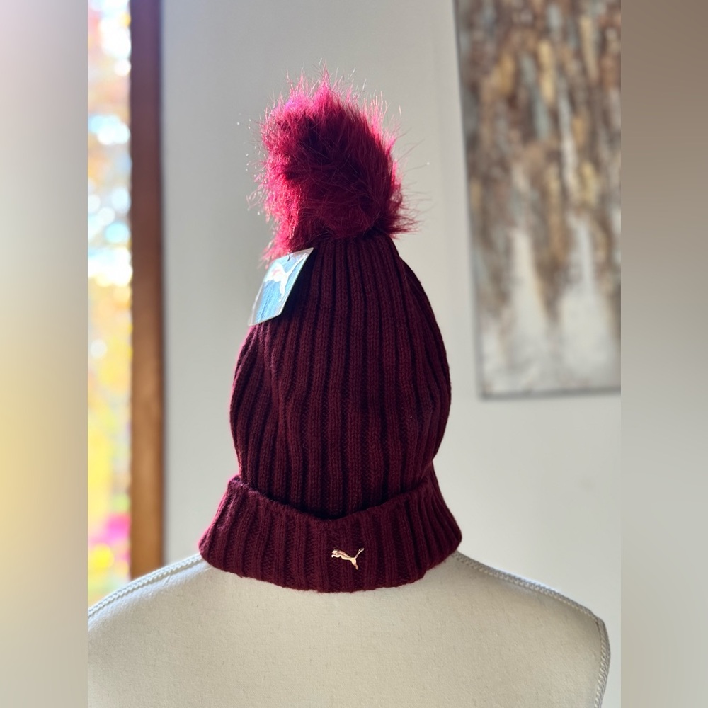 Red Puma Knit Beanie